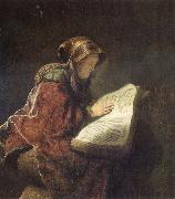 Rembrandt van rijn The Prophetess Anna oil on canvas